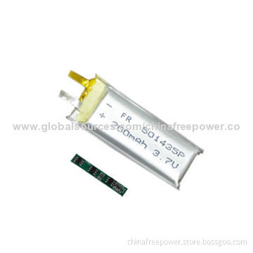 200mAh Lithium Polymer Battery, Safe and Thin